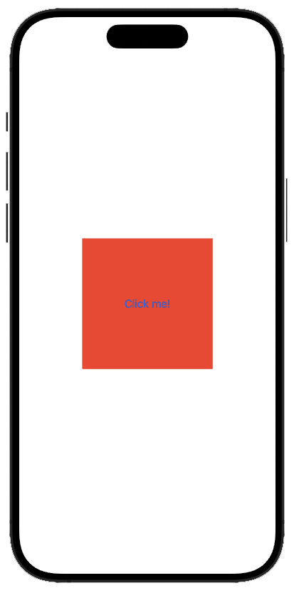 A button with two modifiers: the first to change the size of the frame and the second to change the background color